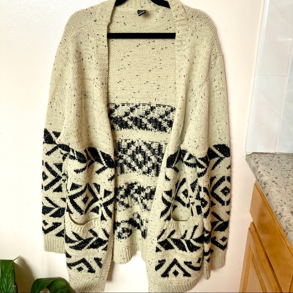 Windsor || Oversized Knit Patterned Cardigan - image 2